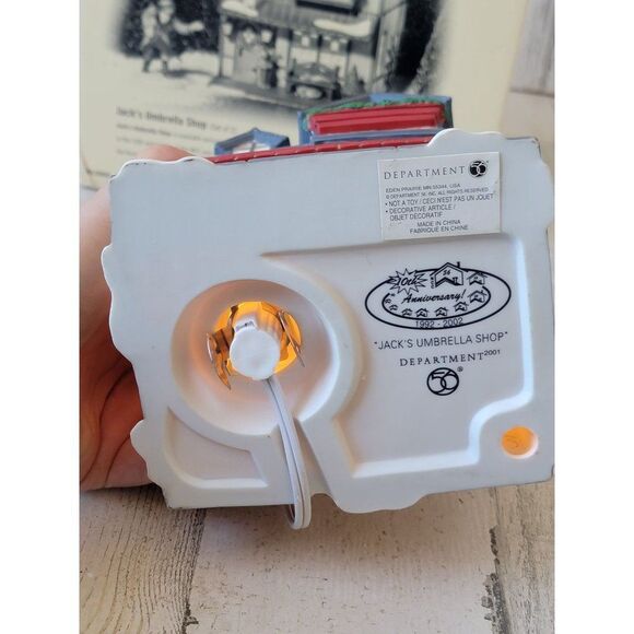 Dept 56 05826 Jack's Umbrella Shop snow village accessory Xmas - Picture 8 of 9